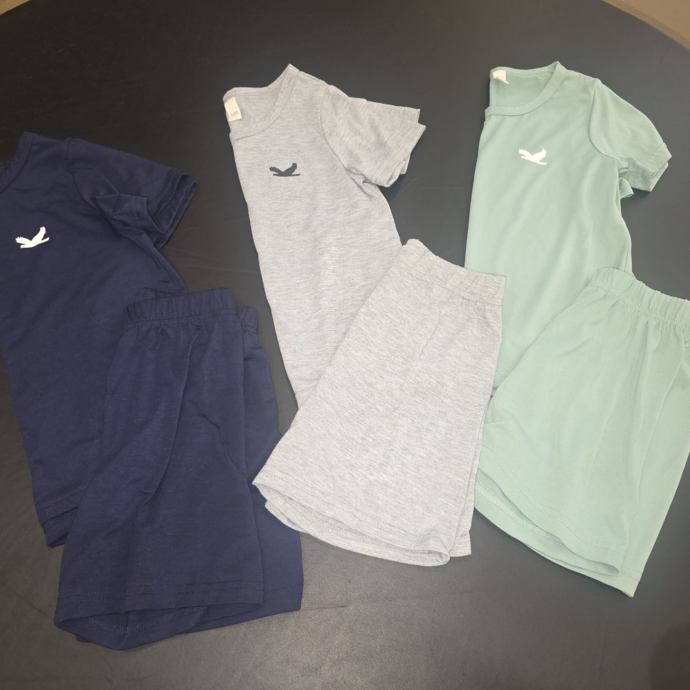 Kids Soaring Matching Sets in Navy, Gray, and Mint